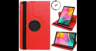 Hoesje Geschikt Voor Samsung Galaxy tab s6 lite 2024 hoes Rood Draaibare Hoesje Case Cover tablethoes - Tab s6 lite hoes 2020 / 2022 360 Hoes bookcase