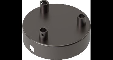 Calex plafondkap 3 snoeren - Ø10 cm - metaal - parel zwart mat - rond