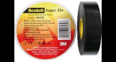 3M SCOTCH TAPE ZWART 20 meter/rol - 3 Stuks - 60 Meter!!