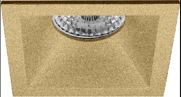 Spot Armatuur GU10 - Proma Pollon Pro - GU10 Inbouwspot - Vierkant - Goud - Aluminium - Verdiept - 82mm