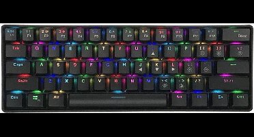 VTV Customized HK GAMING KEYBOARD  Zwart - Blue Switch - draadloos en bedraad - 60% Mechanisch Gaming Toetsenbord