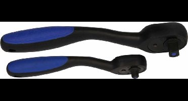 BRILLIANT TOOLS 2-delige Ratelset omschakelbaar 1/4" + 1/2"