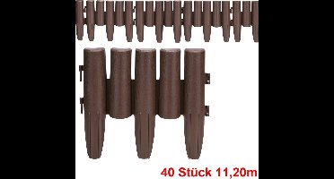 Deuba Tuinrand 11,20m Palissade Houtlook Bruin Maairand 1 element (lxb): 28x24cm