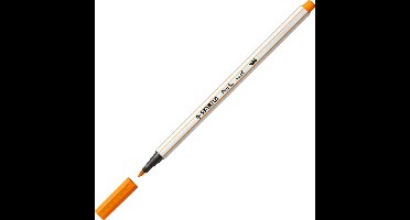 STABILO Pen 68 Brush - Premium Brush Viltstift - Met Flexibele Penseelpunt - Oranje - per stuk