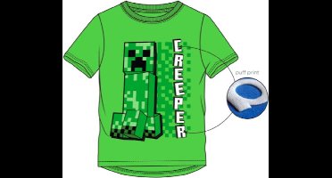 Minecraft T-Shirt - groen - Maat 116 cm / 6 jaar