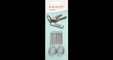 Sleutelhanger Set, afm 40x5 mm, 6 stuk/ 1 doos