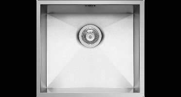 Spoelbak Uitstortgootsteen Van Marcke Tritoni 1B 49x44cm RVS