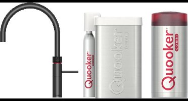 Quooker Cube Fusion Round Mat Zwart met Combi Boiler