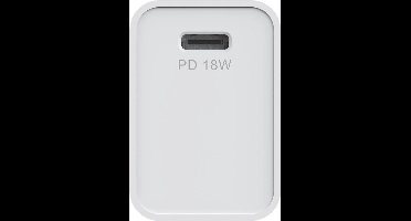CELLY APPEL IPHONE OPLADER MET USB C POORT 18W + USB-C NAAR LIGHTNING KABEL [PRO POWER]