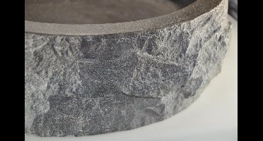Wiesbaden B waskom 40x12cm rond hardsteen zwart