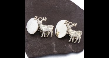 Manchetknopen - Echt Zilver 925 Edelhert met Ketting