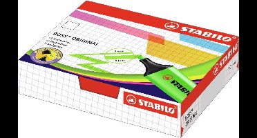 STABILO BOSS ORIGINAL - Markeerstift - Doos Met 10 Stuks - In 4 Verschillende Kleuren
