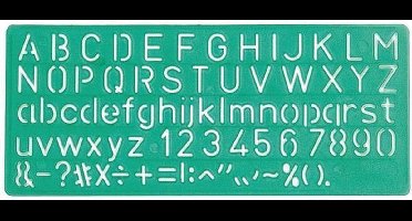 Lettersjabloon Linex 10mm hoofdletters/letters/cijfers