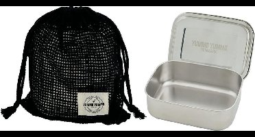 Yummii Yummii - Bento Lunchbox - Medium +1 - RVS - Stainless Steel - 1100ml