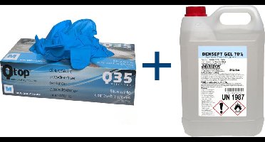 Nitril Wegwerp Handschoenen - Medium - Met 5 liter handgel