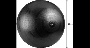 Fitnessbal - Gymnastiekbal - Swiss Ball - Ø65cm - incl pomp - Zwart - Njoy your sports
