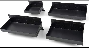 HBM 4-delige magneetbakkenset ZWART