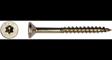 spaanplaatschroef. RVS-A2. 5.0x60mm. lang. platkop. pozidrive. 8 stuks houtschroef. Homefix.