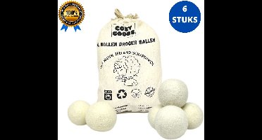 CozyGoods droger ballen - Drogerballen - 6 stuks XL - Wasballen - Wasverzachter - Herbruikbare Drogerballen – Droogt de was sneller