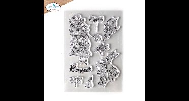ECD Clear stamps A5 Beautiful blooms 2 - Respect