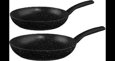 Secret de Gourmet Koekenpannen Palermo - D26 en D28 cm - Alle warmtebronnen - Zwart