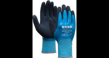OXXA Double-Latex 50-400 handschoen XL/10 Oxxa - Blauw/zwart - Latex/nylon - Gebreid manchet