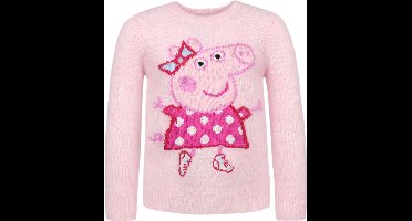 Peppa Pig - Lichtroze trui voor meisjes, lekker warm / 116