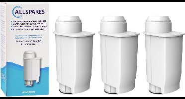 AllSpares Waterfilter (3x) geschikt voor o.a. Philips / Saeco koffiemachines vervangingsfilter voor BRITA Intenza+ en Philips / Saeco CA6702