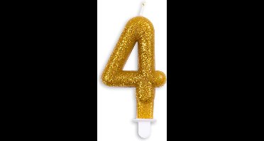 Wefiesta Cijferkaars '4' 4,4 X 7 X 1,2 Cm Wax Goud
