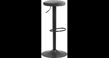 2x Sohome Barkruk Lennis Velvet (zithoogte 62-82cm) - Dark Grey