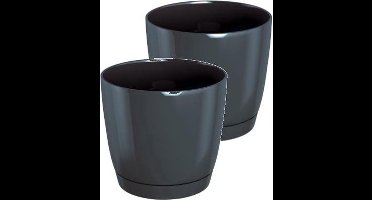 Bloempot Rond Duop 14cm GRAPHITE Prosperplast