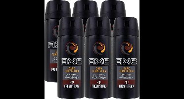 Axe dark temptation Body Spray - 150 ml - deodorant - 6 st - Voordeelverpakking