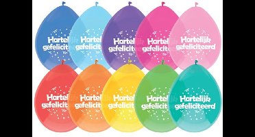 Haza Ballonnen Hartelijk Gefeliciteerd - verjaardag feest - 24x stuks