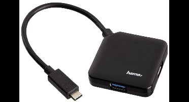 Hama USB 3.1 hub type-C 1:4 bus powered zwart