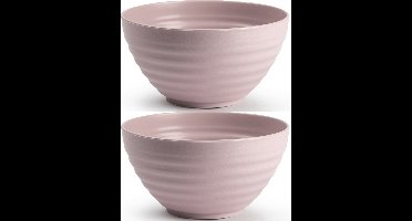 Plasticforte Schaaltjes - 4x - roze - kunststof - 15 x 8 cm - kommen