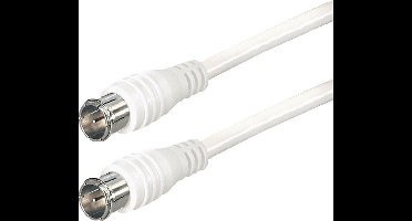 F-quick (m) - F-quick (m) coaxkabel / recht - wit - 1,5 meter