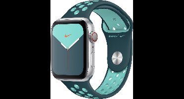Apple Nike Sport Band voor Apple Watch Series 1 / 2 / 3 / 4 / 5 / 6 / 7 / 8 / 9 / SE / Ultra (2) - 42 / 44 / 45 / 49 mm - Midnight Turquoise / Aurora Green