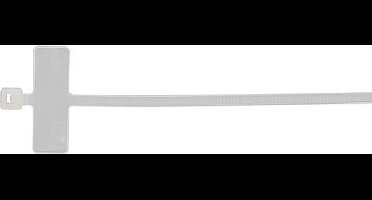 Kabelbinders met tekstveld - polyamide - 2,5x100mm - 100 stuks