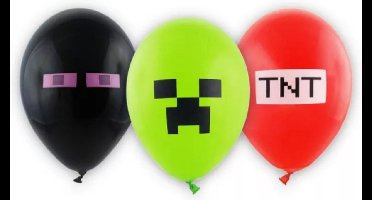 Minecraft ballonnen - 6 stuks - TNT Party Balloon