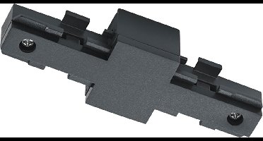 Spanningsrail Isolator - DUOLINE - Rechte Connector - 2 Fase - Mat Zwart