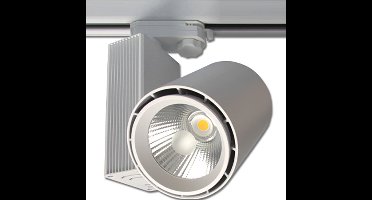 LED Railverlichting - Track Spot - 30W - 3 Fase - Rond - Natuurlijk Wit 4000K - Mat Wit - Aluminium