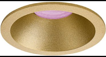 Inbouwspot Vik met Philips HUE White and Color - Voor binnen / woonkamer / keuken / slaapkamer - inbouwspot - Goud - rond verdiepte spot - IP20 - GU10 - Buitendiameter: 82MM - boorgat: 70-72MM - min. Inbouwdiepte: 90MM