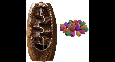 Wierookhouder Waterval Wierookbrander, wierookstokjes - Backflow Wierook Kegels