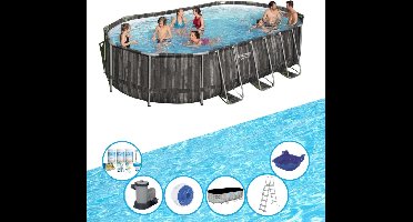 Bestway Zwembad Power Steel - Met accessoires - 610x366x122 cm