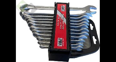 Steekringsleutel set, 12 delig, JMC, 6 tot15, 17, 19 en 22mm
