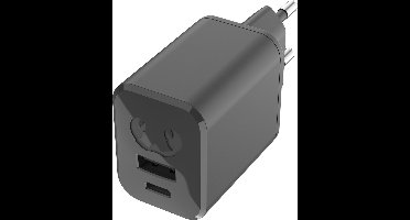 Fresh 'n Rebel USB + USB-C mini Snellader - 2 poorten - Oplader USB-C + USB - 45W - Compact en Veilig - Storm Grey