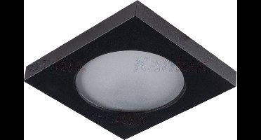Inbouw spot GU10 + MR16 - Aluminium - IP44 - Vierkant armatuur - Zwart