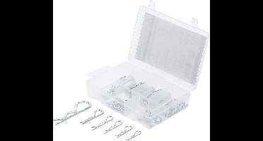 BGS 88134 - Assortiment de goupilles béta à simple spire | Ø 1,2 - 3,0 mm | 48 pièces