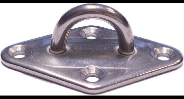 Seilflechter - Mastplaat - Ruitvormig - 60mm - RVS A4 - Maat: Default