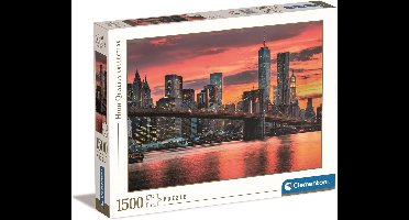 Clementoni - Puzzel - 1500 Stukjes - East River bij Dusk - Puzzel Voor Volwassenen